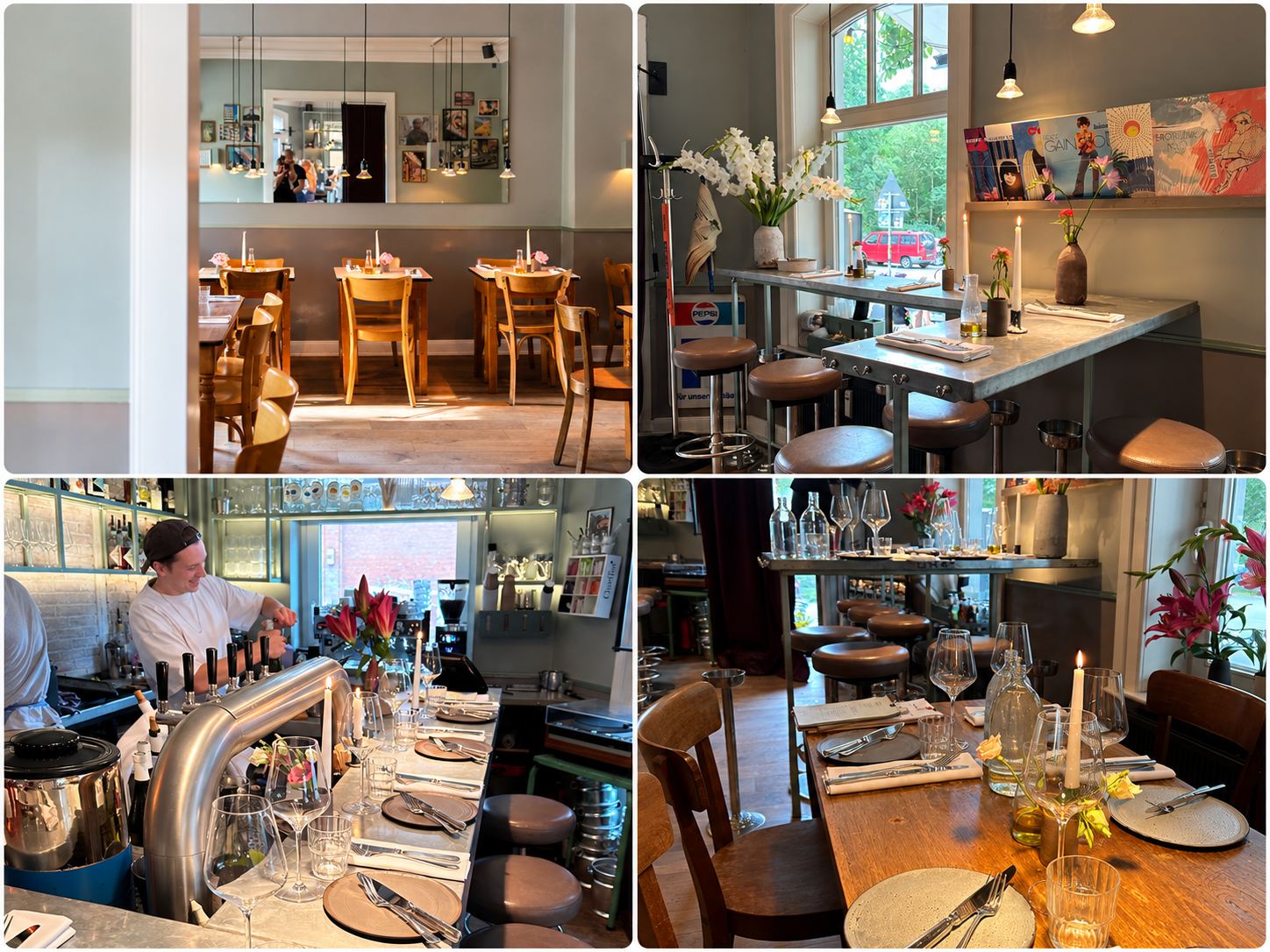 Collage des Restaurant-Innenraums im Wohlers